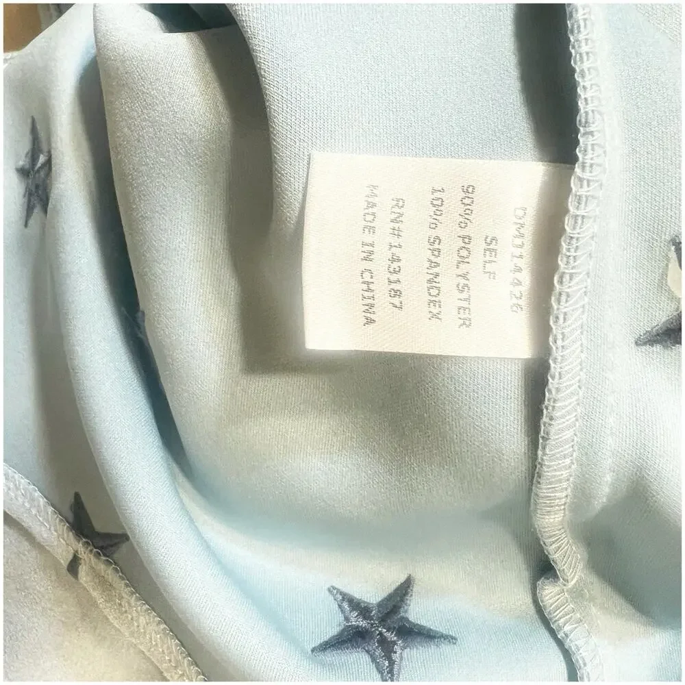 Dance & Marvel Suede Star Jacket Size Large NWT Blue Collared Western Rodeo